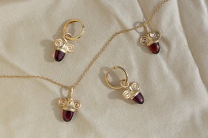 *LIMITED EDITION* garnet amphora charm