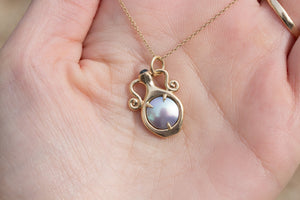 CORTEZ PEARL | SAPPHIRE AMPHORA PENDANT