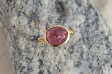 Load image into Gallery viewer, Kismet Solitaire | Oval Pink Tourmaline Cabochon