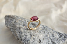 Load image into Gallery viewer, Kismet Solitaire | Oval Pink Tourmaline Cabochon