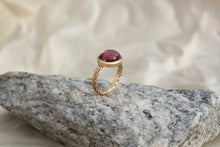 Load image into Gallery viewer, Kismet Solitaire | Oval Pink Tourmaline Cabochon