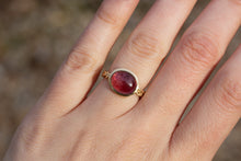 Load image into Gallery viewer, Kismet Solitaire | Oval Pink Tourmaline Cabochon