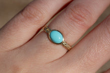 Load image into Gallery viewer, Kismet Solitaire | Oval Turquoise Cabochon