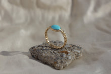 Load image into Gallery viewer, Kismet Solitaire | Oval Turquoise Cabochon
