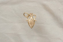 Load image into Gallery viewer, PETITE ENGRAVED AMPHORA CHARM | Blush Garnet