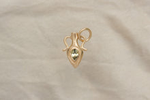 Load image into Gallery viewer, PETITE ENGRAVED AMPHORA CHARM | Green Sapphire