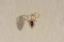 Load image into Gallery viewer, PETITE Engraved Amphora Charm | Pear Ruby