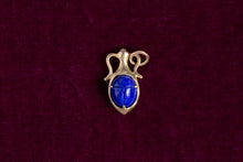 Load image into Gallery viewer, AMPHORA PENDANT | lapis scarab + rosecut diamond