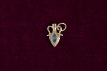 Load image into Gallery viewer, PETITE ENGRAVED AMPHORA CHARM | blue marquis sapphire