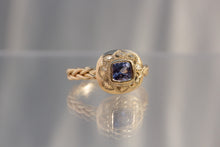 Load image into Gallery viewer, Engraved Kismet Solitaire | Purple Spinel