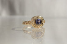Load image into Gallery viewer, Engraved Kismet Solitaire | Purple Spinel