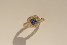 Load image into Gallery viewer, Engraved Kismet Solitaire | Purple Spinel