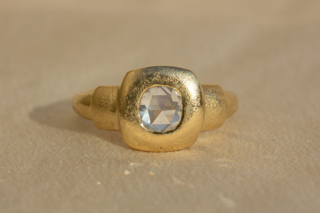 Rosecut Cushion Diamond Solitare