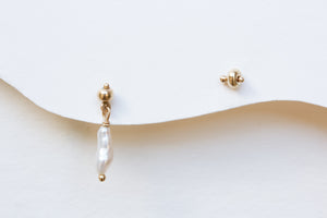 bead stud | 14k gold