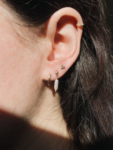 pearl bead stud | 14k gold